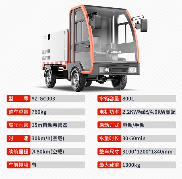 YZ-GC003四輪高壓沖洗車