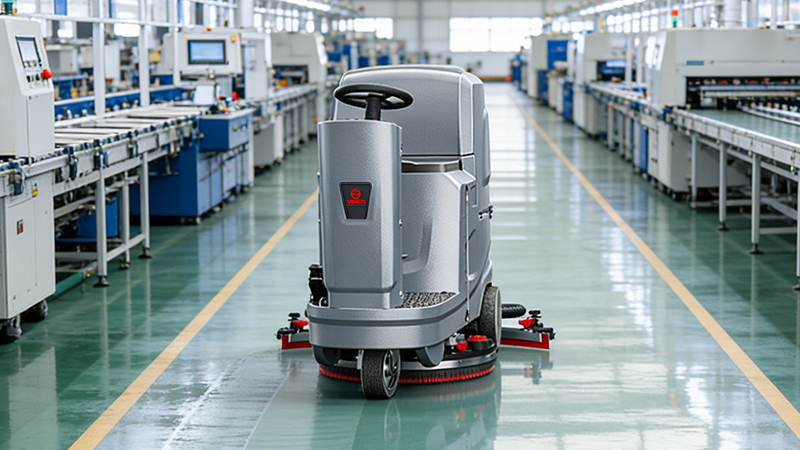 河南筑勝智能科技：數(shù)千平油漆地面清潔難題，揚子鋰電洗地機高效破解